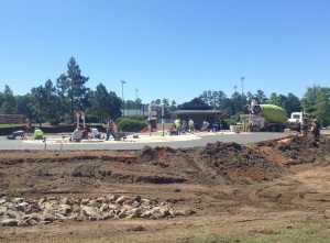 splash pad under construction