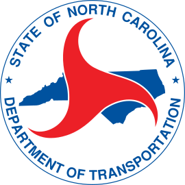 NCDOT logo with dot