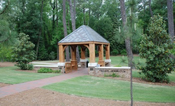 Arboretum entrance with gate open