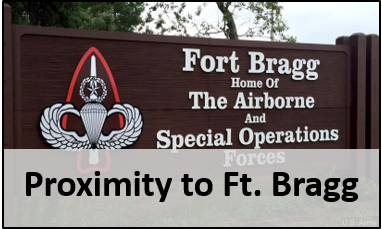 Proximity to Ft Bragg